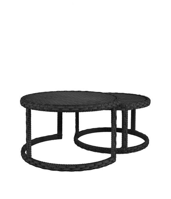 Hovedbilde Artwood 2-SETT Salongbord sort TOLEDO utendørs 12-22439