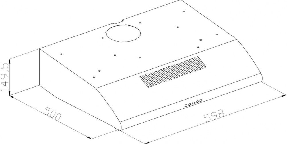 Silverline Ventilator 60 CM STÅL LIKYA SL 1201