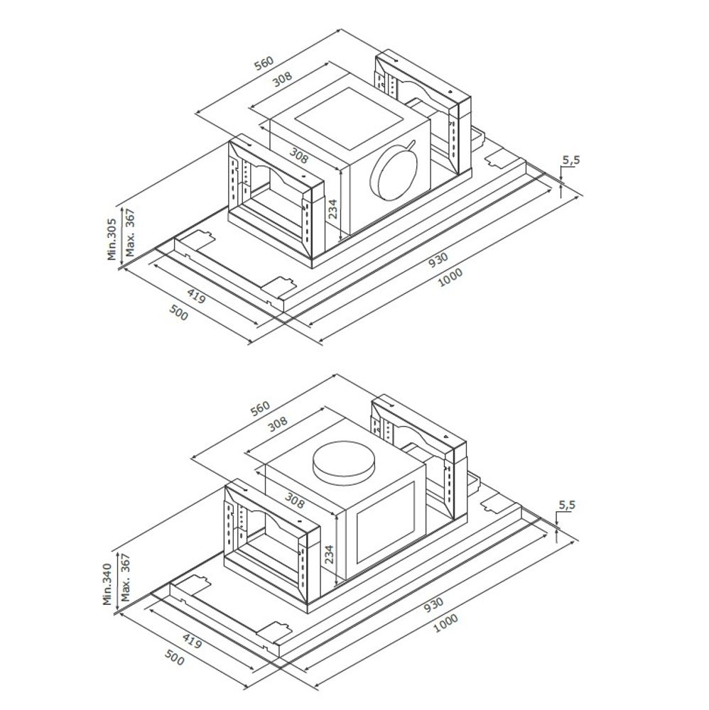 EICO tak ventilator stål 100 cm E19 100 X