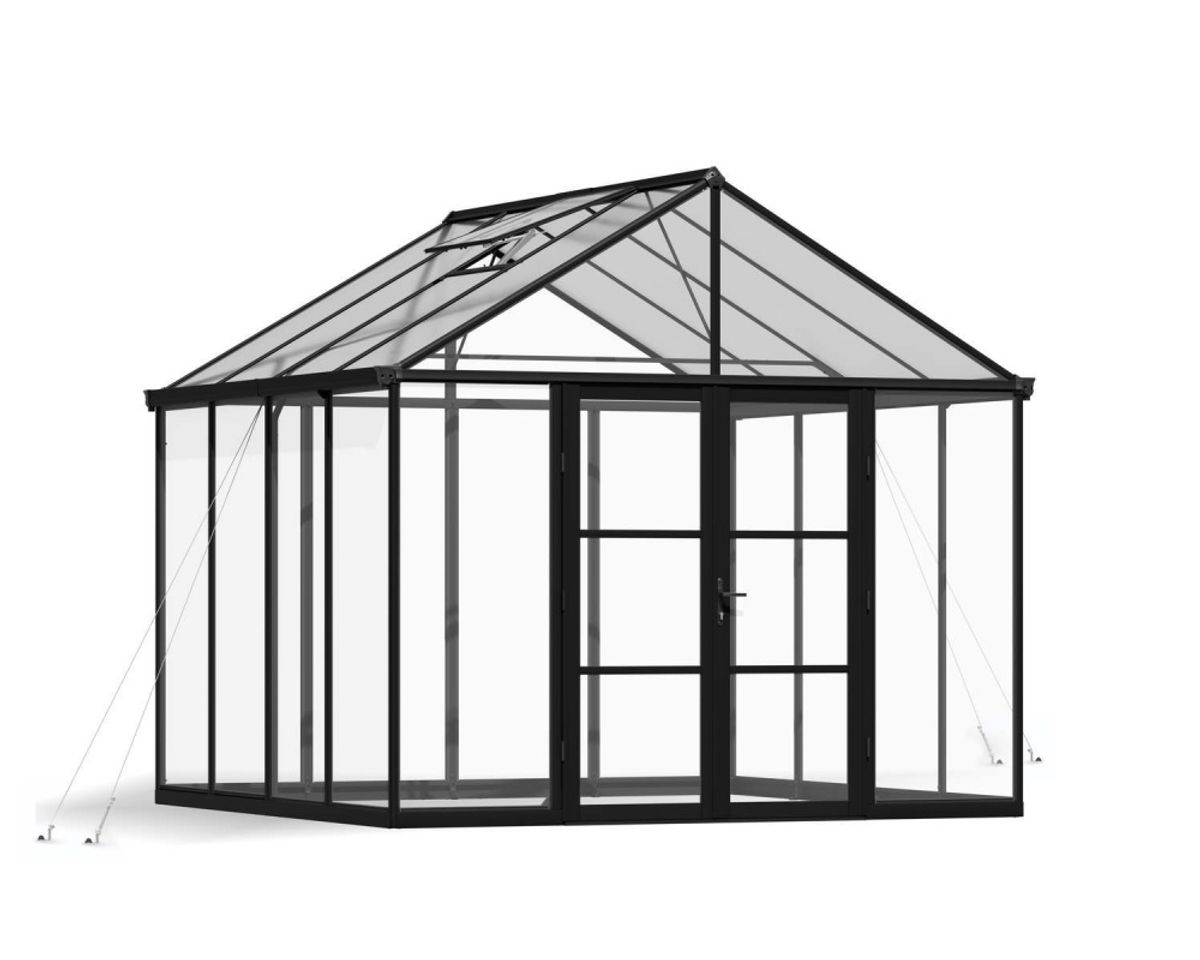 Canopia by Palram drivhus Aria 304 x 308 cm sort polykarbonat 707659