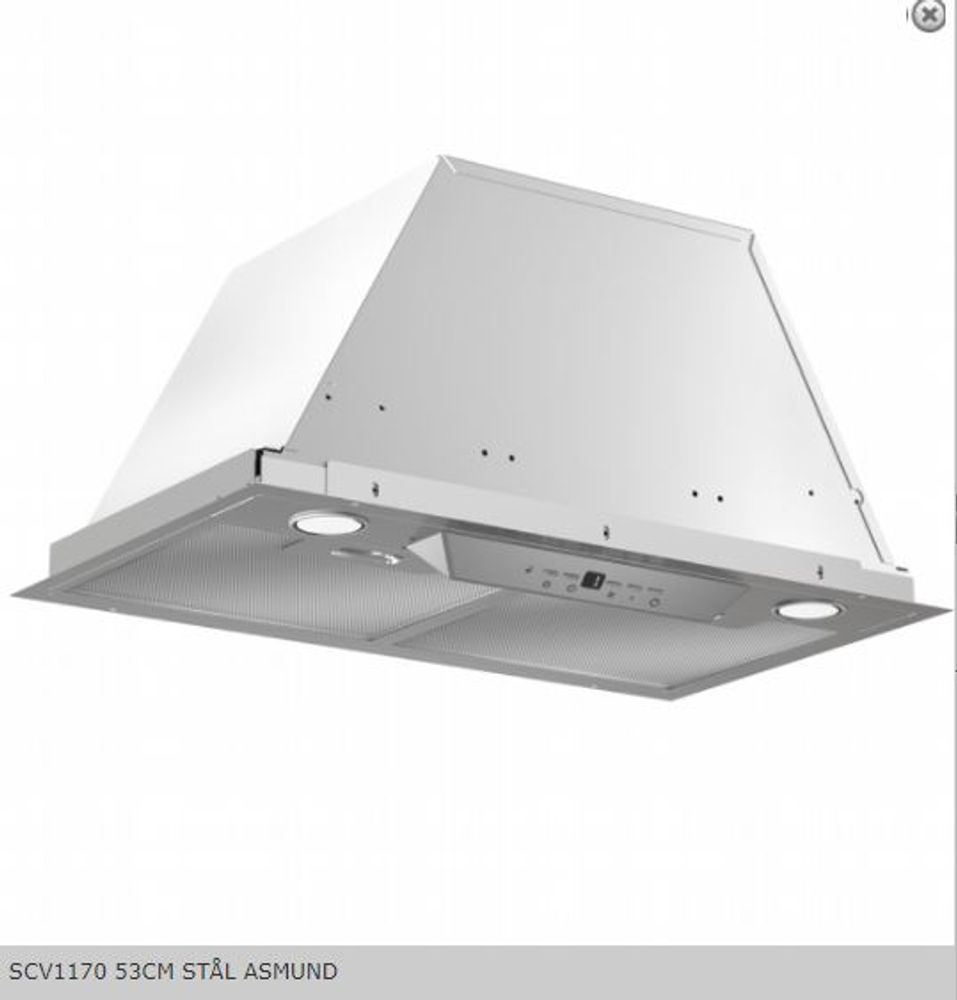 Silverline sentral ventilator 53 cm stål SCV 1170-53 RF