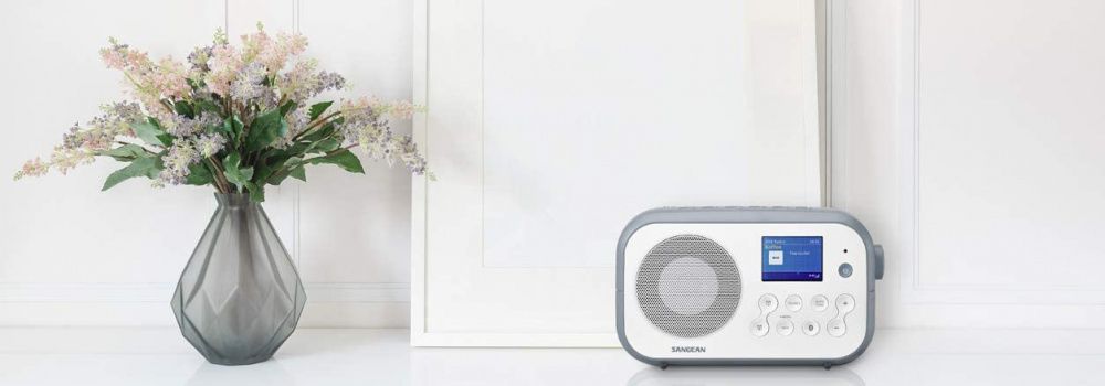 Sangean dab radio DPR42 BT hvit/grå med blåtann/Bluetooth 340041