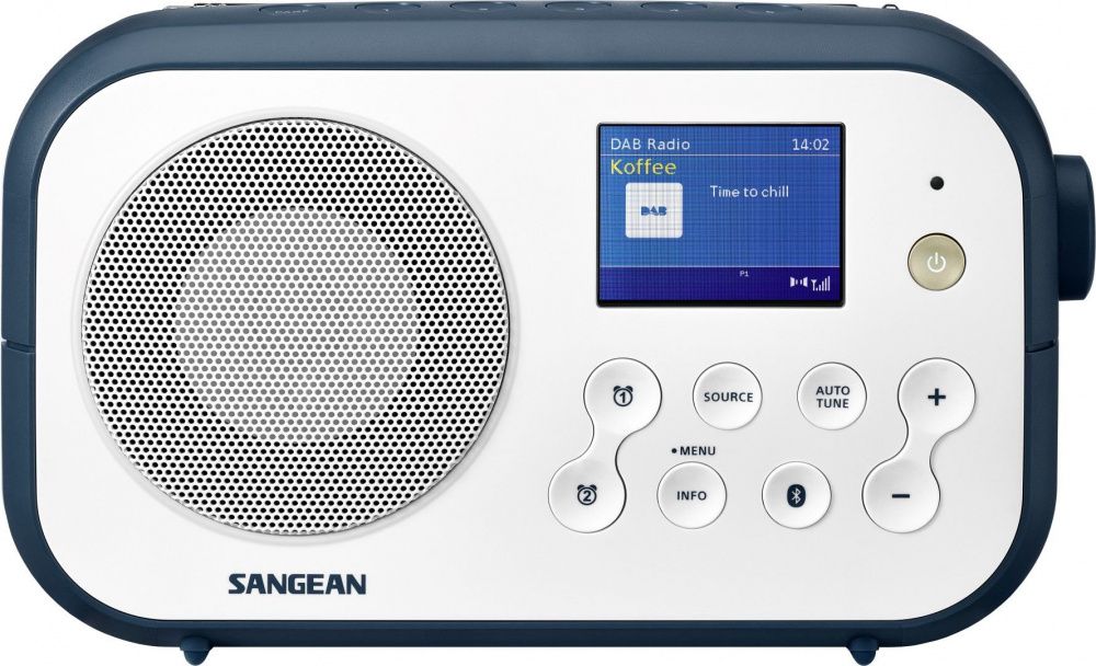 Sangean dab radio DPR42 BT hvit/blå med blåtann/bluetooth 340042