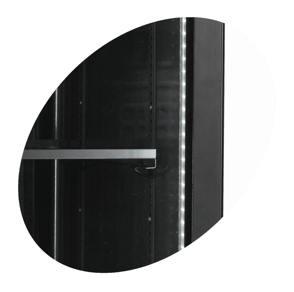 Tefcold display kjøleskap svart 199 cm SCU1425H 