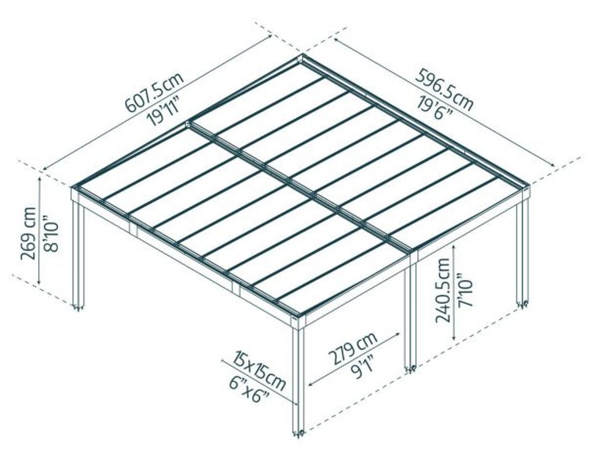 Canopia by Palram Oslo carport 6 x 6 m 707559