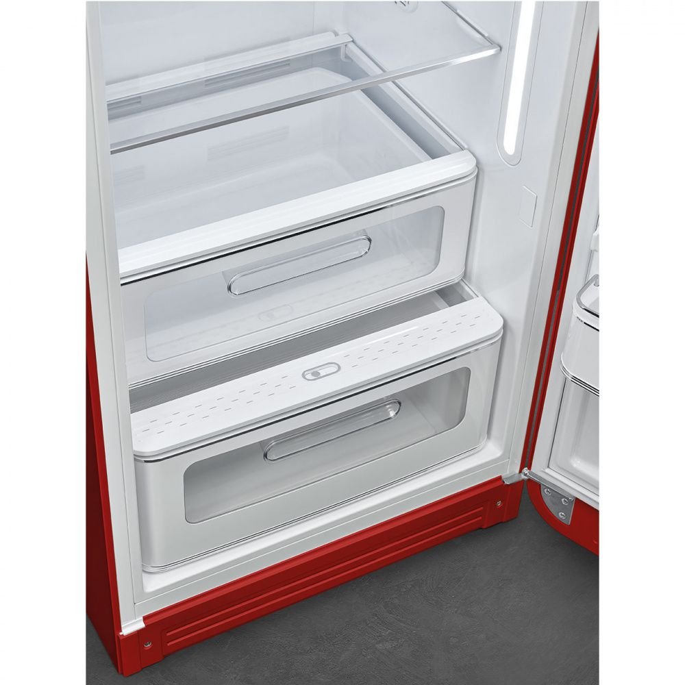 Smeg kjøleskap rød retro høyde 153 cm FAB28RRD5