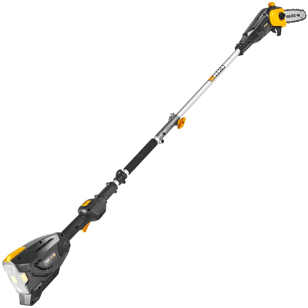 Texas motorsag på stang batteri 58V PCZ5800 u/bat og lader 90070045