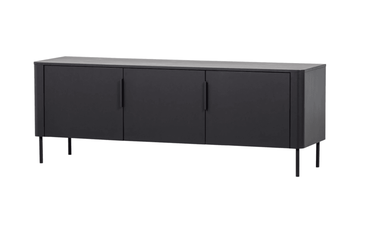 WOOOD Gunnar TV benk 154 cm i furu matt sort 377593-MZ