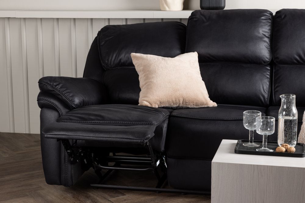 Venture Saranda Recliner 3-seter sofa Svart 