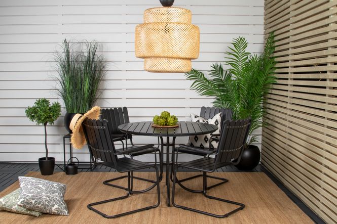 Hovedbilde Venture Design Holmsund spisegruppe sort 9277-488 