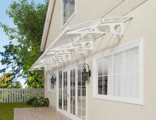 Canopia by Palram Bordeaux Door Canopy White/Clear 139 x 892 cm 4
