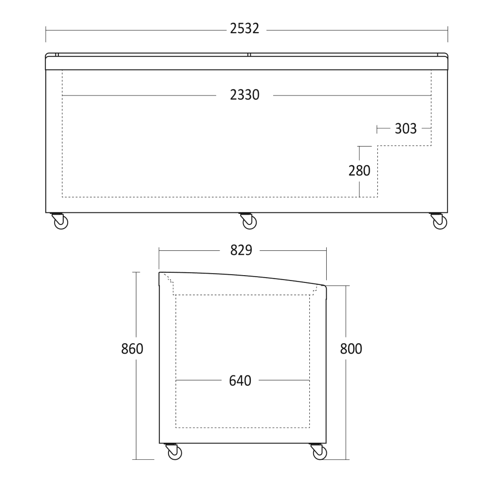 Scandomestic displayfryseboks 690 L SIF900ADGD