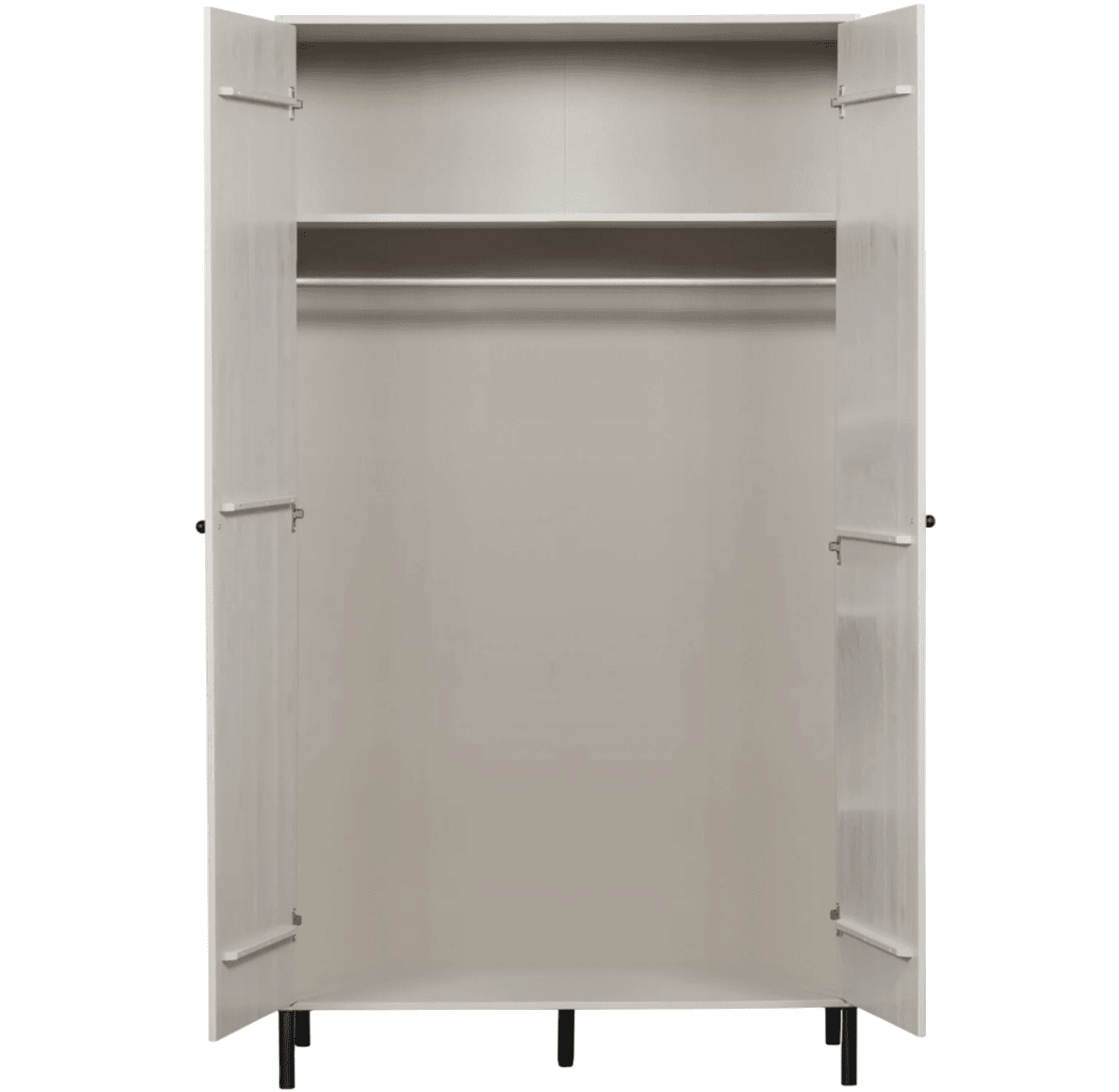 WOOOD garderobeskap Xina furu grå 202 cm 375938-W