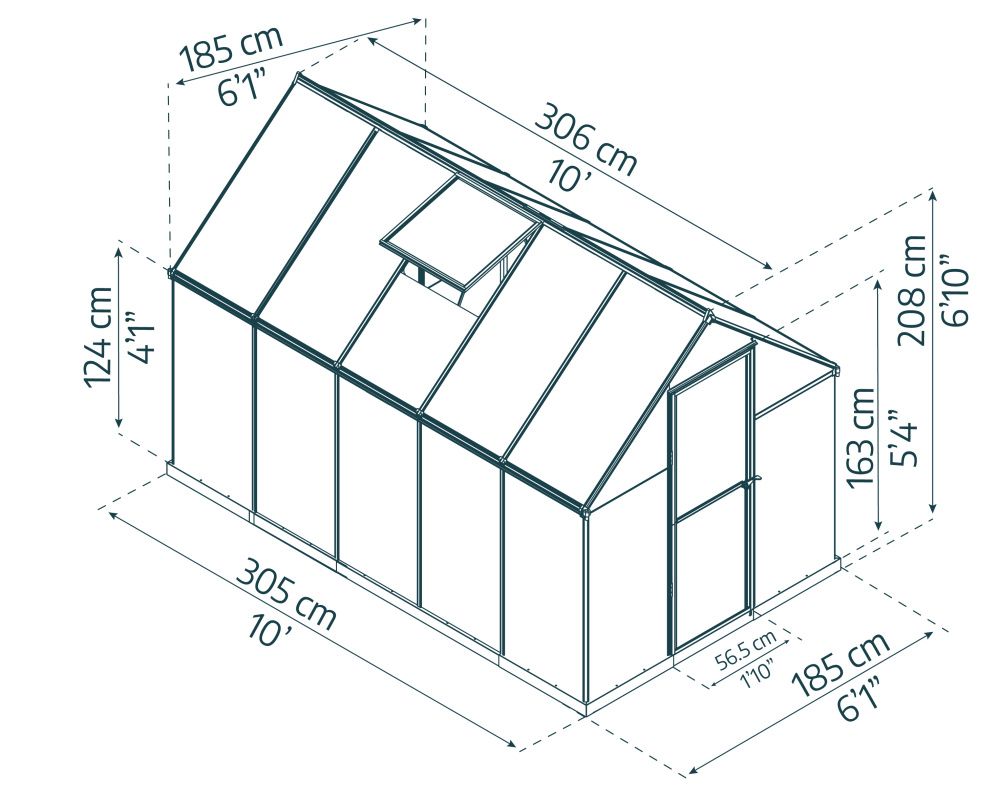 Canopia by Palram Drivhus Mythos 306 x 208 cm grå