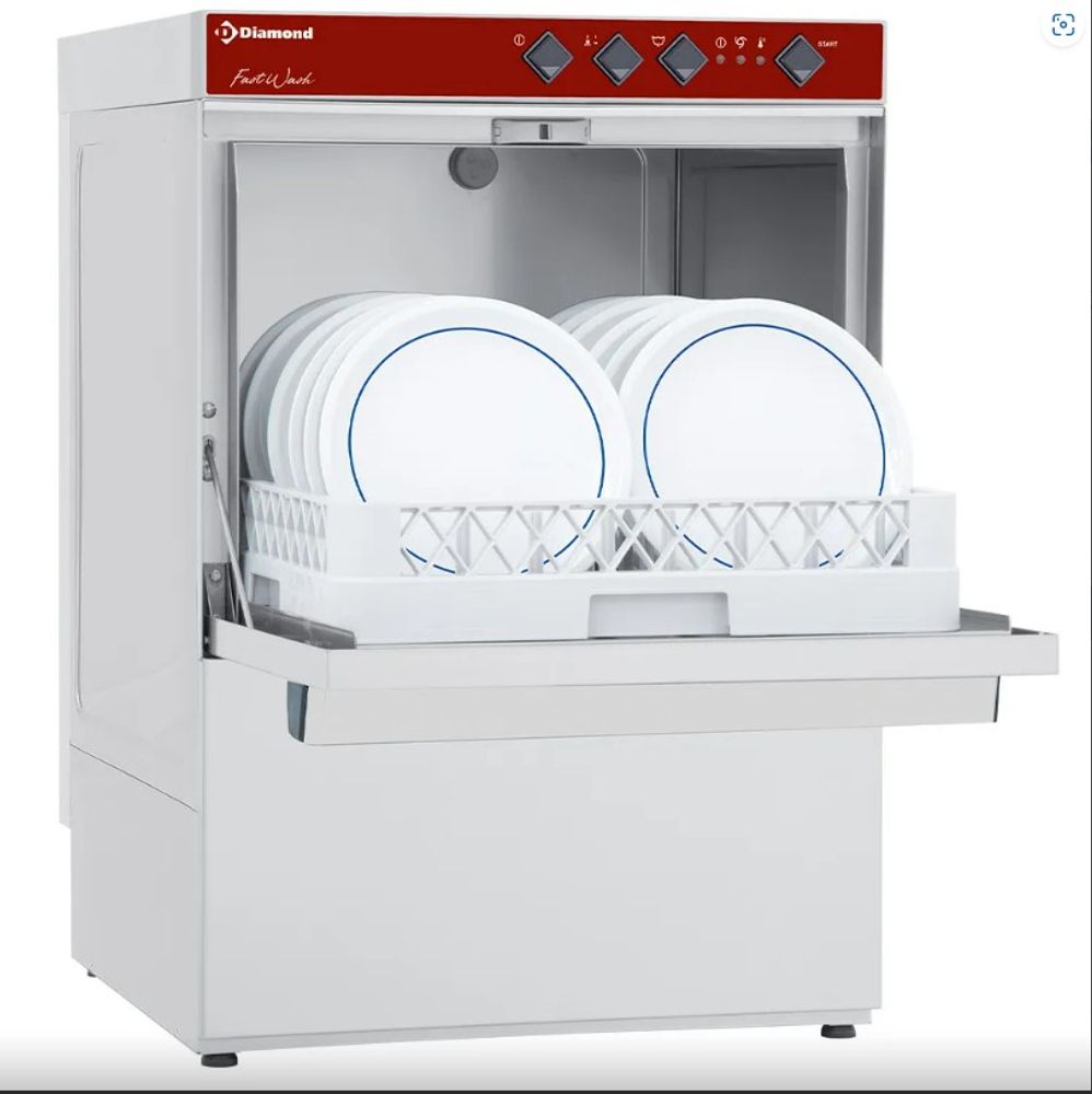 Diamond proffesjonell oppvaskmaskin 50 x 50 cm kurv 230V/400V 3F