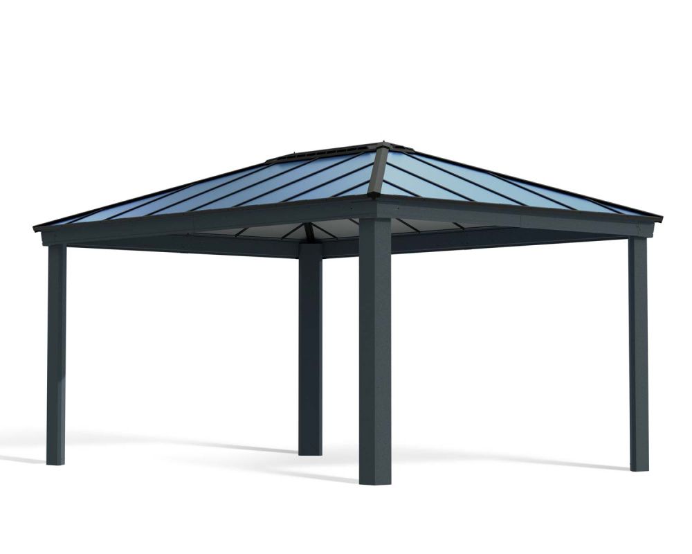 Canopia by Palram - Gazebo Dallas - 360 x 483 cm - Grå - inkl gardiner og netting