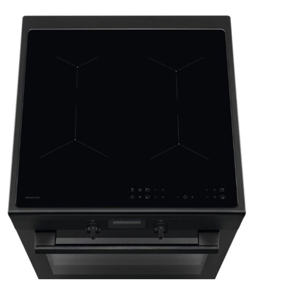 Electrolux komfyr induksjon 60 cm matt sort LKI66440NK