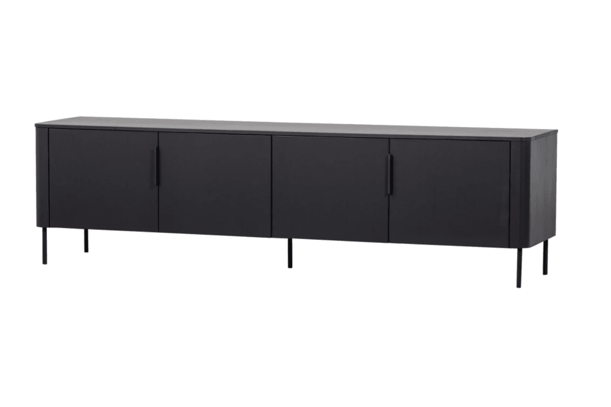 WOOOD Gunnar TV benk 200 cm i furu matt sort 377594-MZ