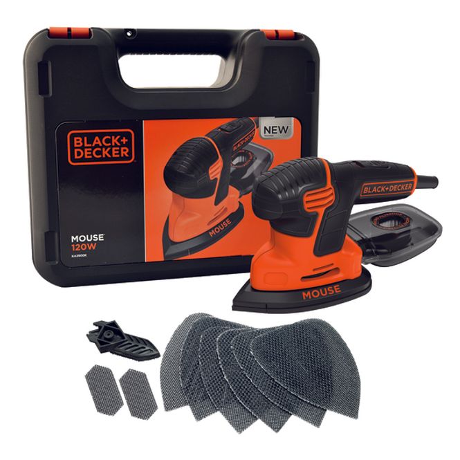 Hovedbilde Black & Decker slipemus 120W med tilebhør KA2500K