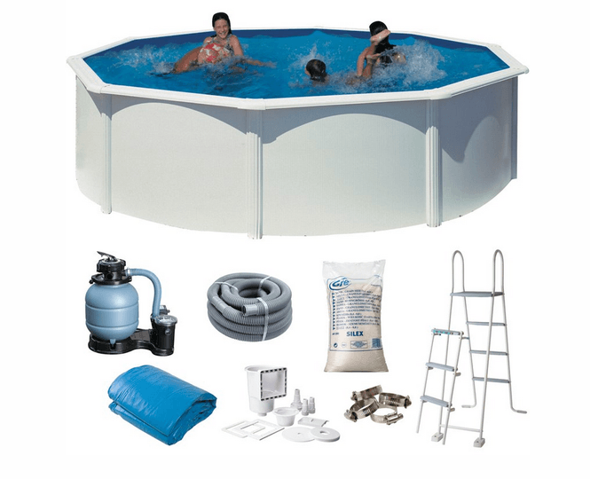 Hovedbilde Swim & Fun rundt basseng hvit Ø460 x 120 cm KIT460ECO