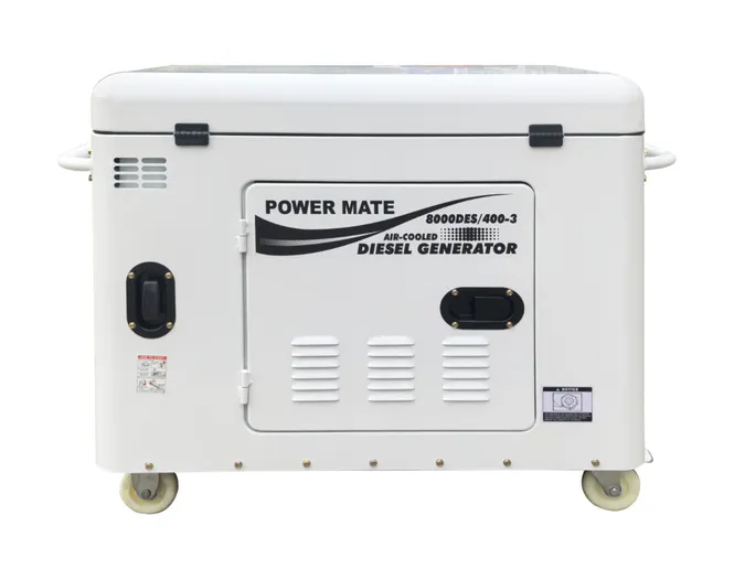 Hovedbilde Power Mate støydempet dieseaggregat 8000 3 fase 400V ...