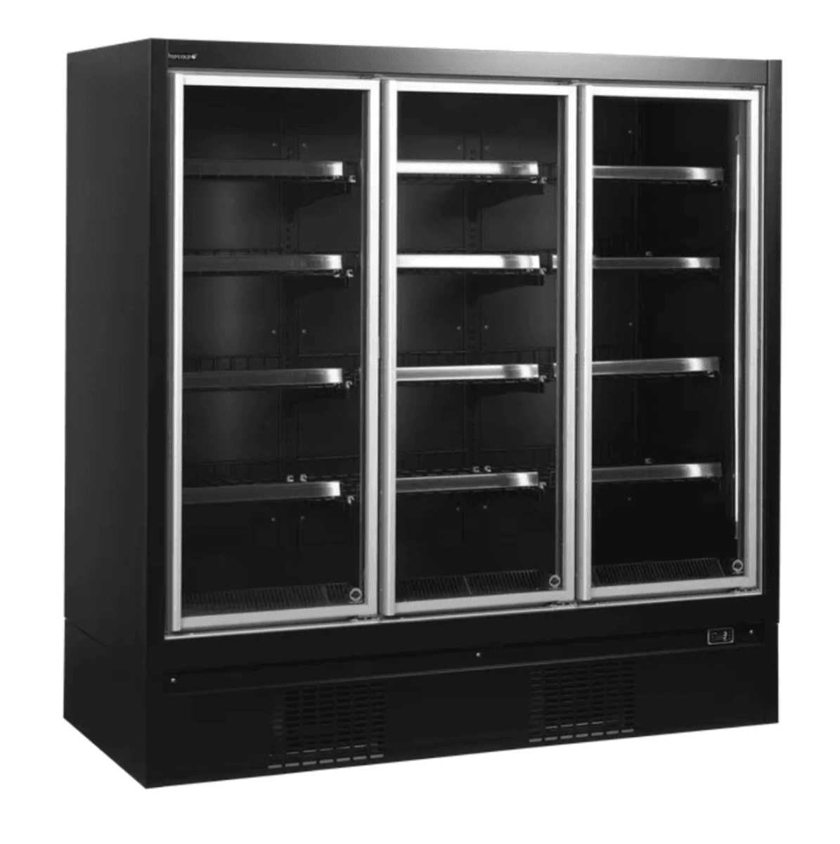 Tefcold displayfryseskap 2 dører sort 204 cm EXTRA1875FD 