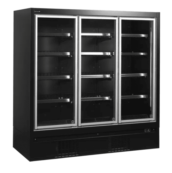Hovedbilde Tefcold displayfryseskap 2 dører sort 204 cm EXTRA1875FD 