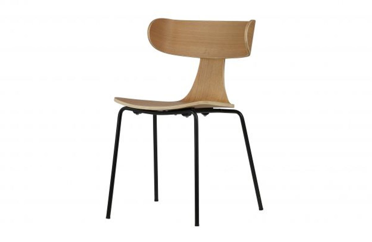 BePureHome Form trestol med metallben naturel 2 stk