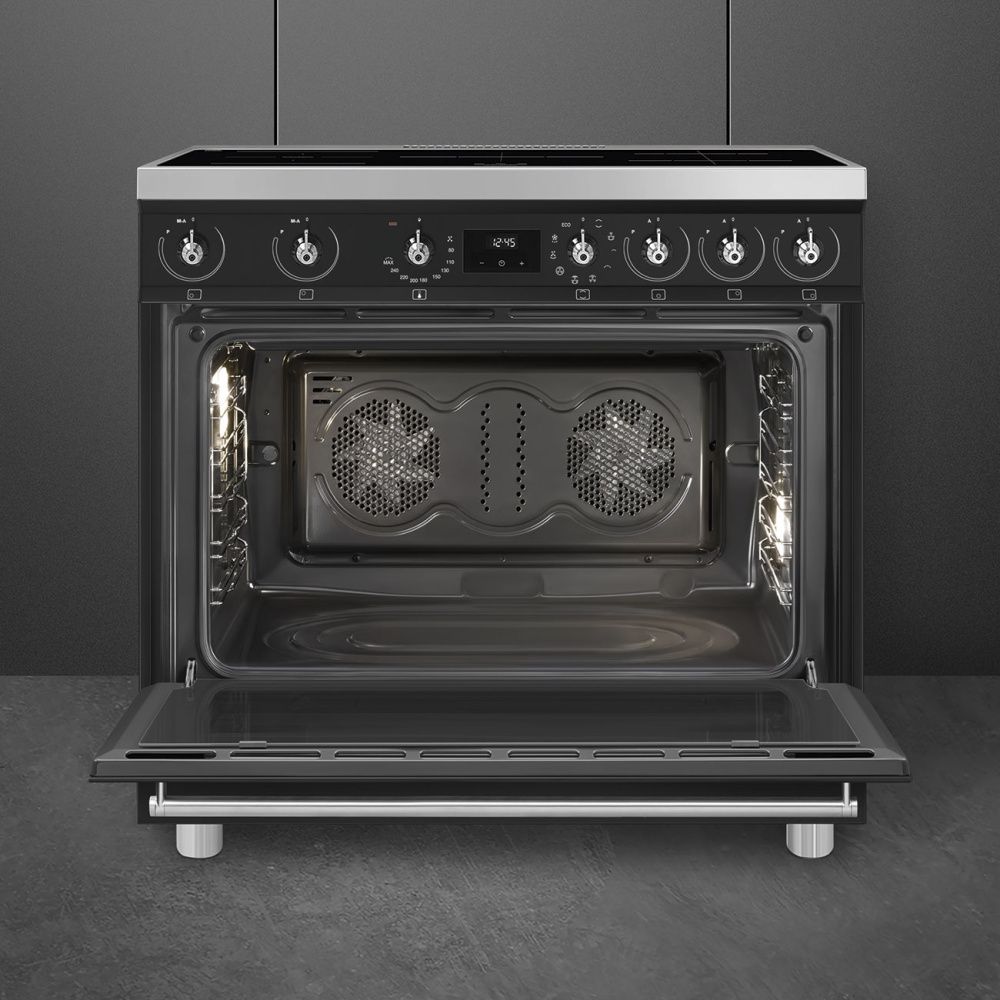Smeg komfyr Classic 90 cm med induksjon C9IMMB2