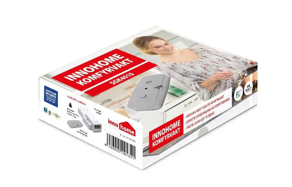 Innohome komfyrvakt, SGK4010 selvmontering sølv