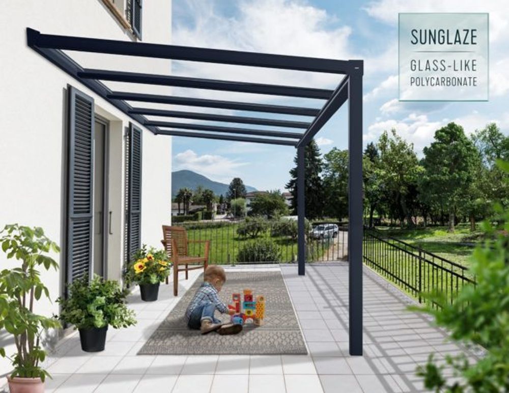 Canopia by Palram Stockholm terrassetak 342 x 370 cm grå/klar