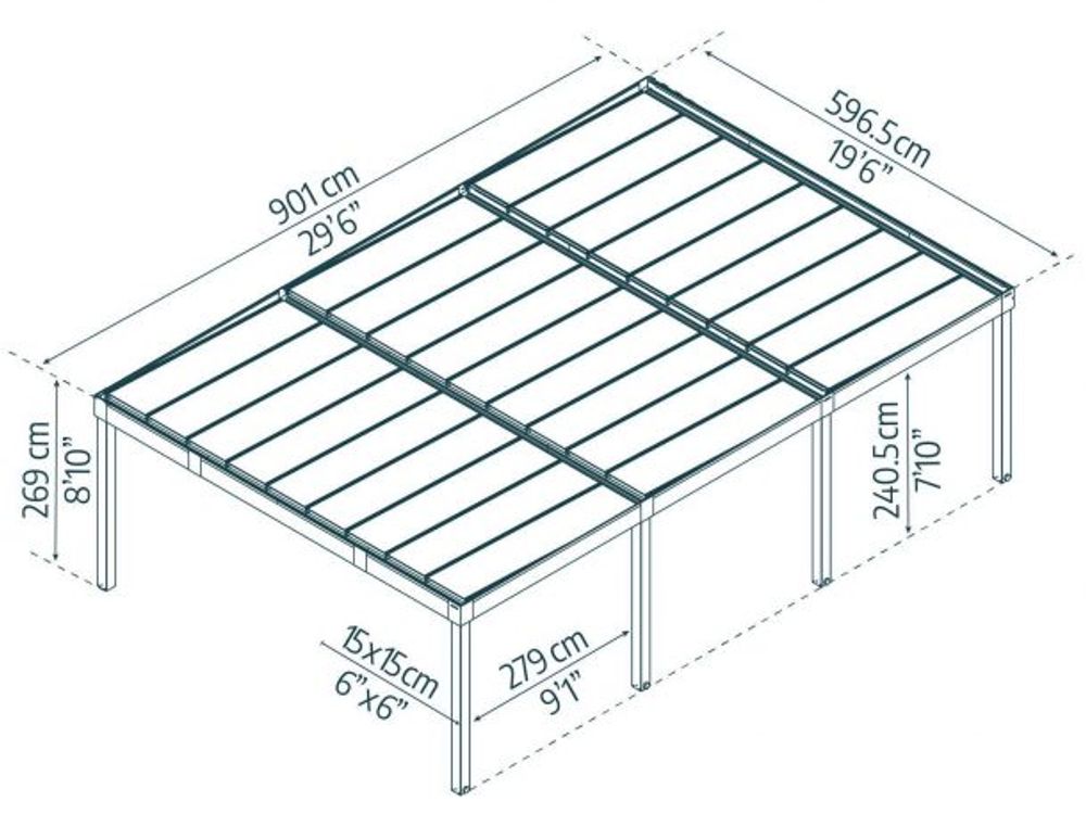 Canopia by Palram Oslo carport 6 x 9 m 707563