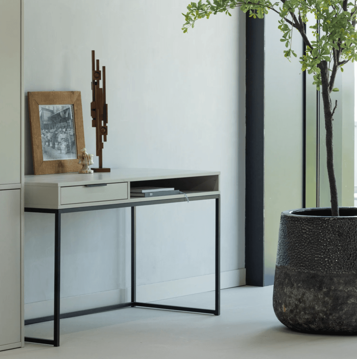 WOOOD skrivebord Nore furu støvfarget 373898-D