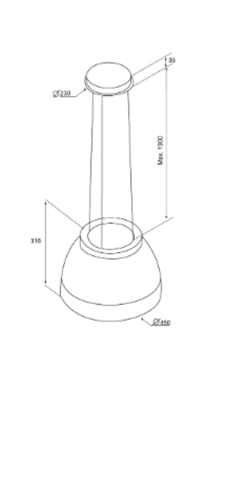 Eico fritthengende ventilator Luna aluminum link-2 4603 