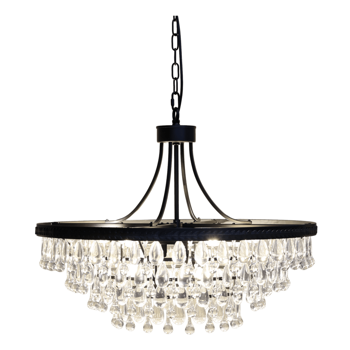 Chic Antique lysekrone Versailles med dråpeformede glassprismer Ø70 H57 71136324
