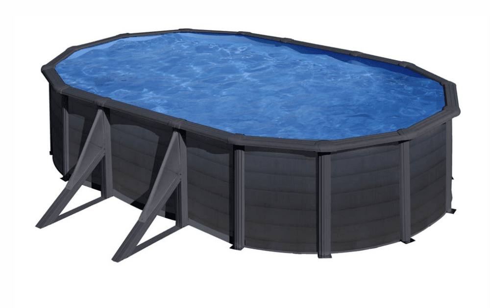 Swim & Fun ovalt basseng 500 x 300 x 120 cm sort KIT500GF