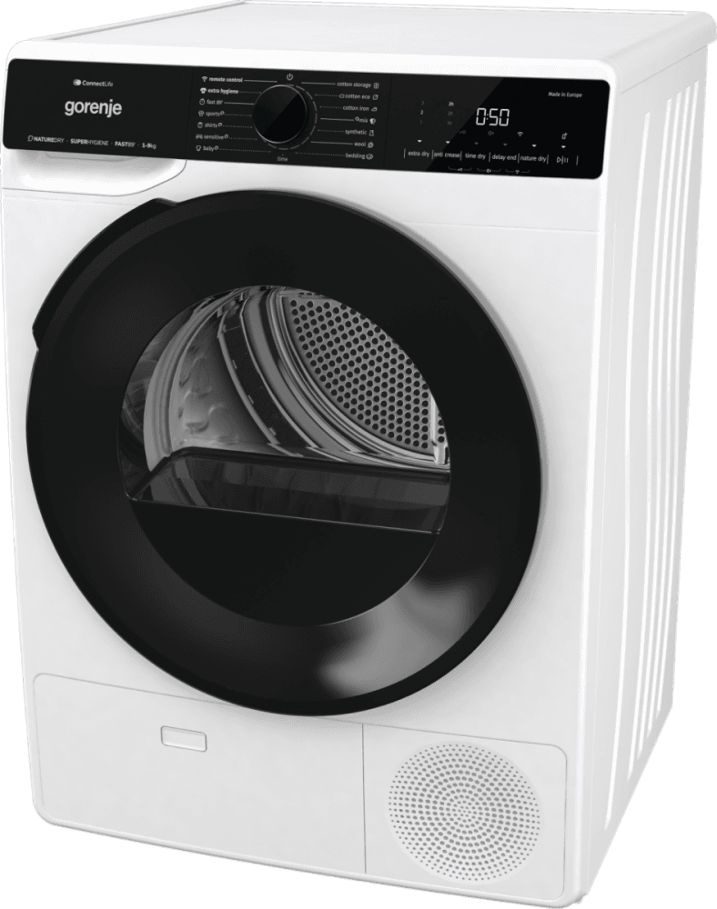 Gorenje kondens tørketrommel DPNA92WIFI – 9 kg med varmepumpe og Wi-Fi