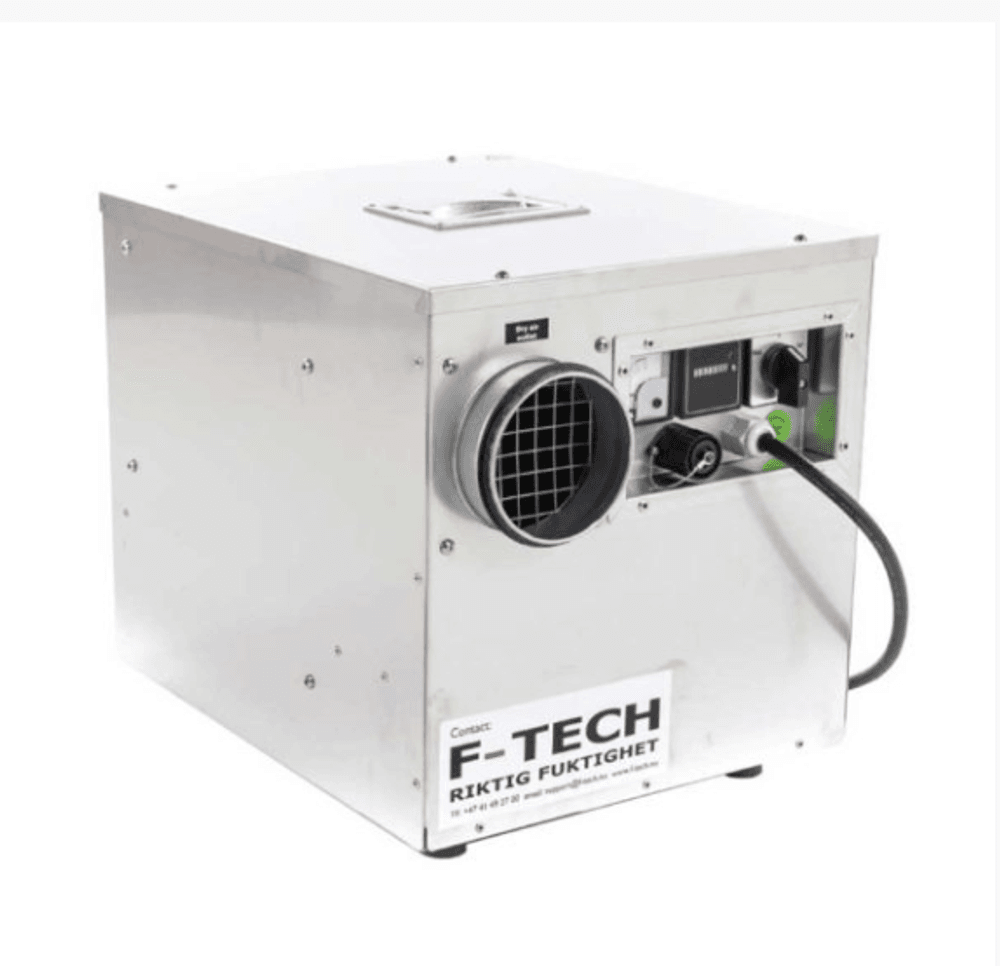 F-Tech rotoravfukter F-DRY m/slange og 10 stk filter CR240B  