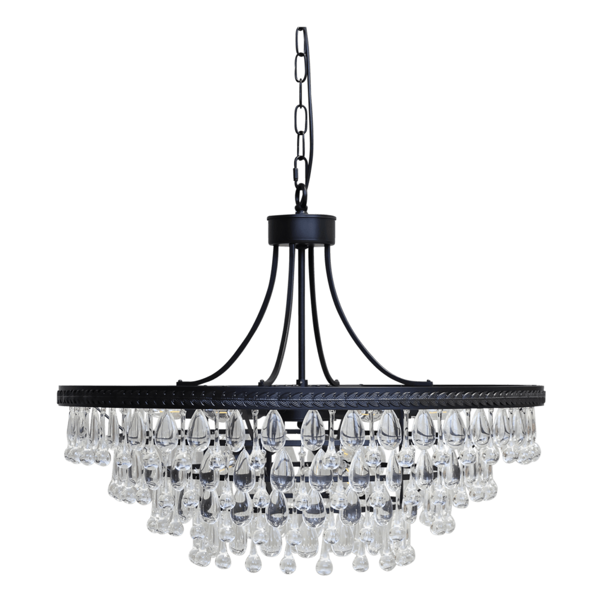 Chic Antique lysekrone Versailles med dråpeformede glassprismer Ø70 H57 71136324