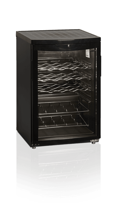 Hovedbilde Tefcold vinskap sort 1 sone med lås 77 cm SC85 Black 